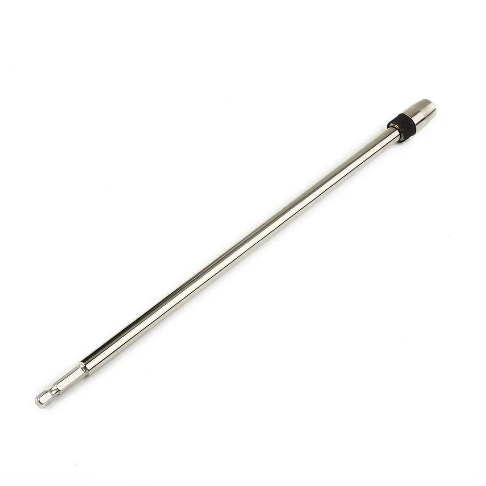 Quick Release Screwdriver Drill Bit Holder 14 Inch with 300mm Hex Shank Extension Rod Suitable for Use with Various Power Tools