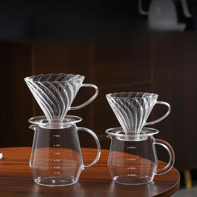 Kaffeekanne mit Vogelfuß, Glaskaffeekanne, Mehrwegkanne, Glaskaffeefilter, integrierter Glasfilterbecher