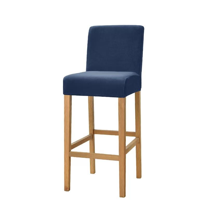 Pokrowiec na krzesło barowe z aksamitu elastyczny krótki pokrowiec na krzesło z oparciem odpowiedni do pokrowca na siedzisko kawiarni