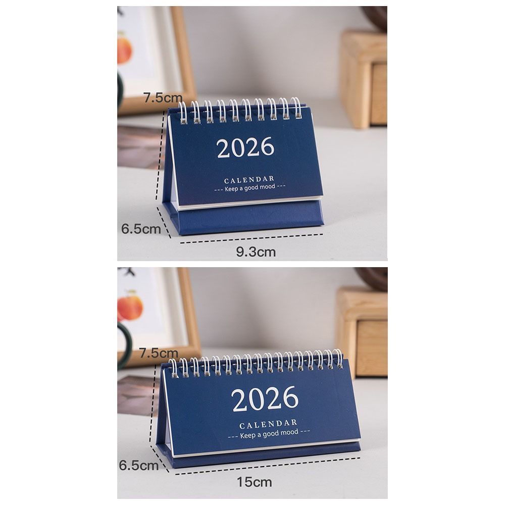 Coil Mini Calendar Desktop Decoration English Calendar Simple Daily Planner  Gifts