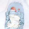 1PC Acrylic Fiber Winter Swaddling Blanket Multifunction Knitted Blanket Bunny Bed Cover Newborn Sleeping Blanket Rabbit Ear