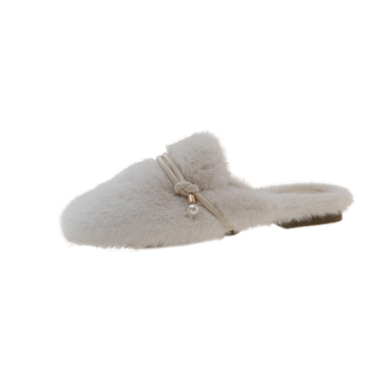 

Хлопковые тапочки женские осень зима 2024 новая теплая обувь домашние тапочки модная верхняя одежда женская обувь на плоской подошве Zapatos De Mujer 35