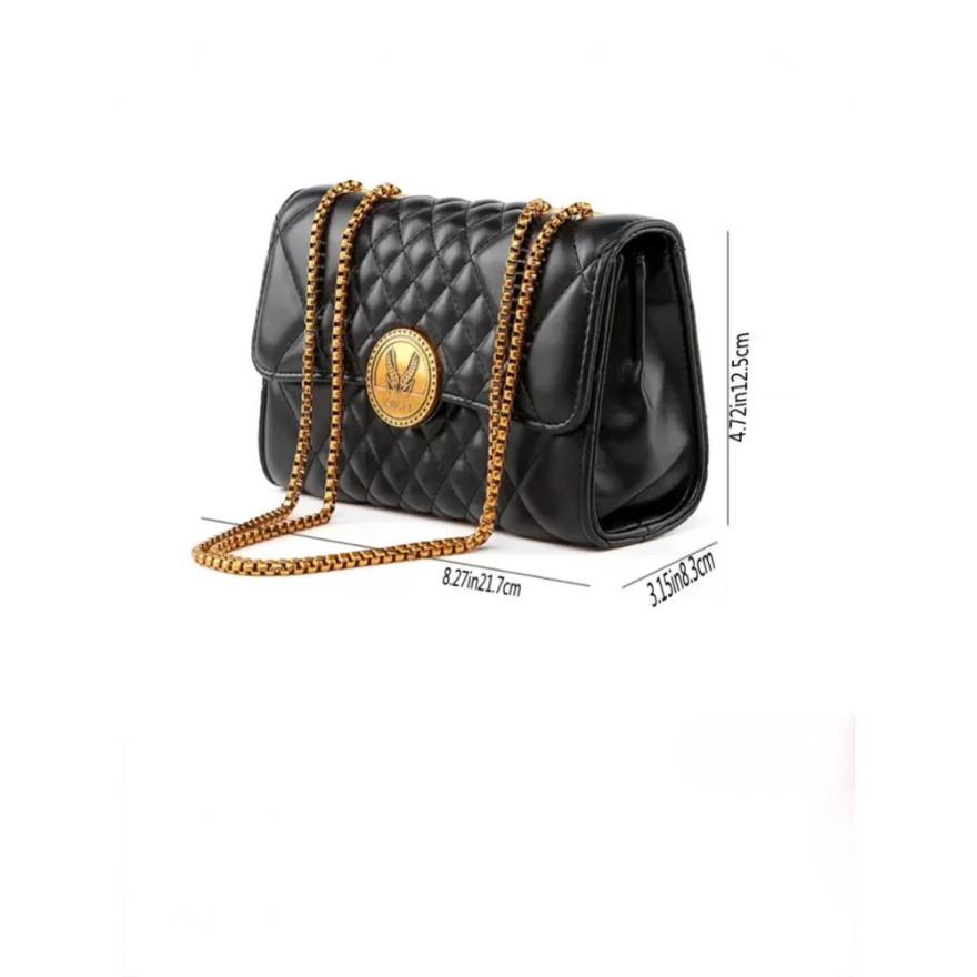 Роскошные черные кожаные сумки через плечо для женщин — фото 7