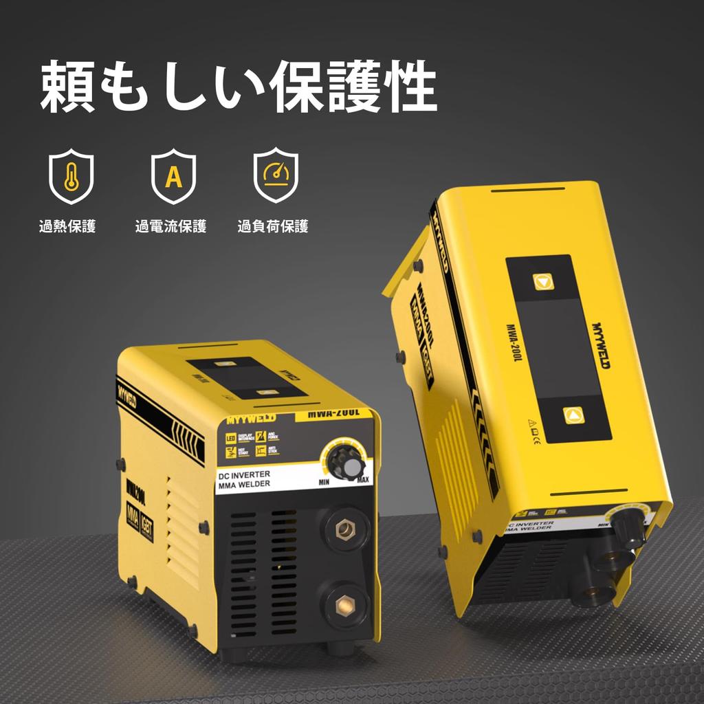 Spawarka MYYWELD 100V Spawanie łukowe 200A Inwertor DC Górny wyświetlacz LCD Mini Przenośna spawarka Gorący start dla początkujących Mała Lekka