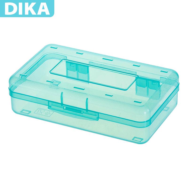 Large-Capacity Transparent Plastic Pencil Case - Multi-functional Storage for Art and Stationery свежий зеленый