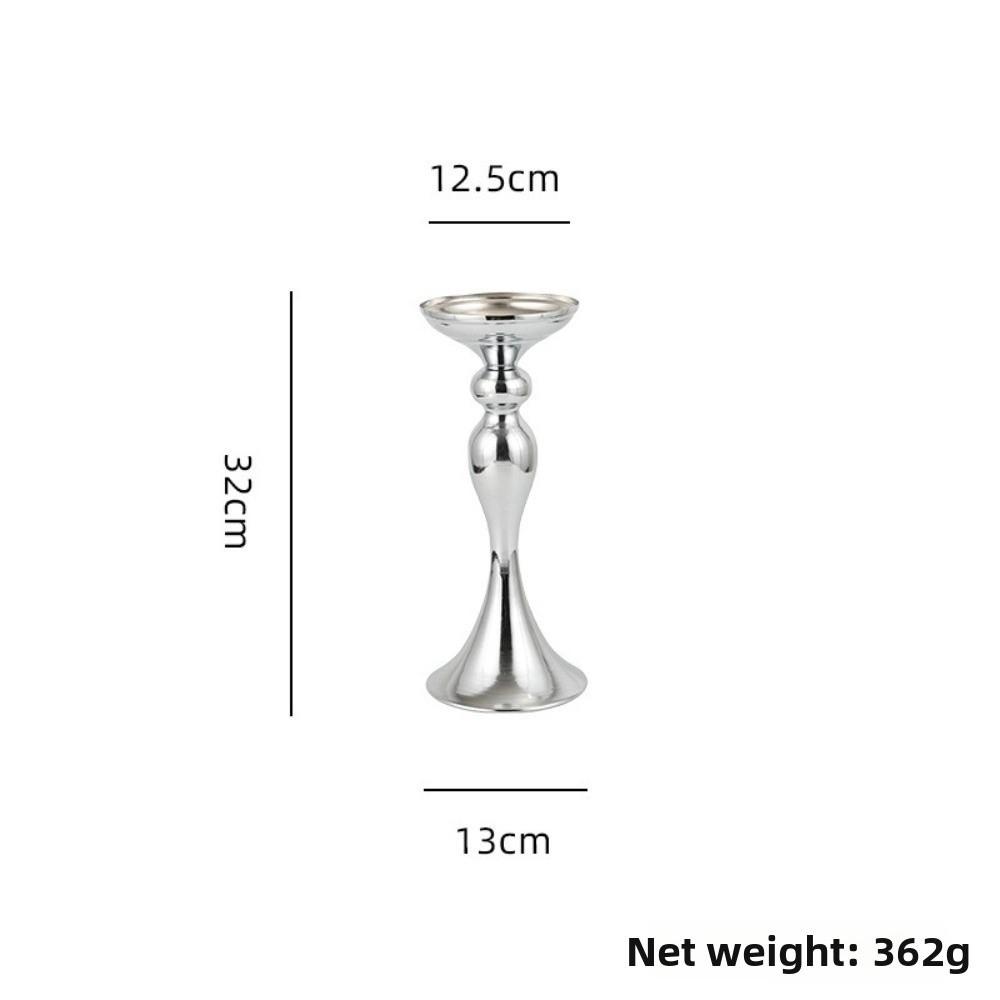 32/38/50cm Candlelight Plated Finish Flower Vase Base Elegant Candle Holder  Home Wedding Decor