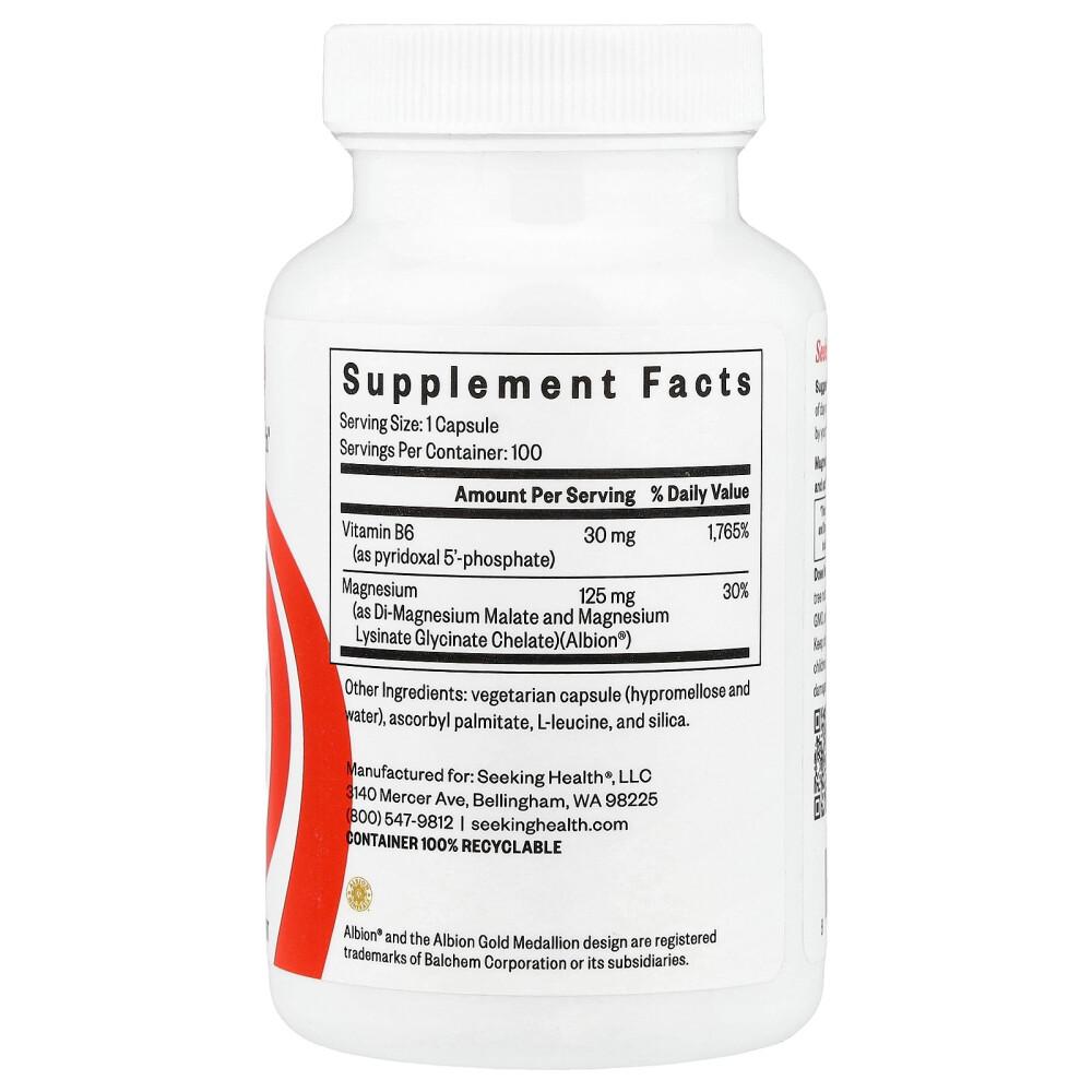 iHerb Seeking Health Magnesium Plus Vitamin B6 Veggie Capsules, 100 Count