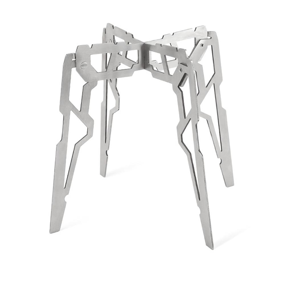 Складная подставка для котелка для кемпинга, съемная конструкция, портативная, утолщенная, нескользящая, из нержавеющей стали, подставка для плиты silver #1