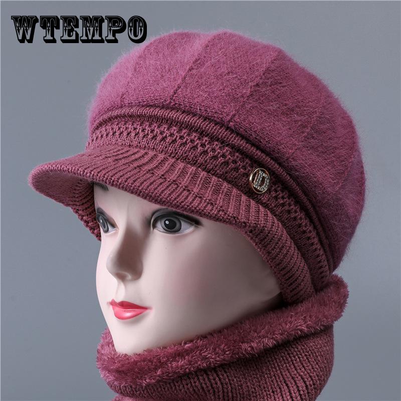 

Women S Winter Warm Knitted Hat with Ear Cover Design, Comfortable Material, Featuring a Brim, Lightweight, Elastic Fit, Hand Wash Only only hat