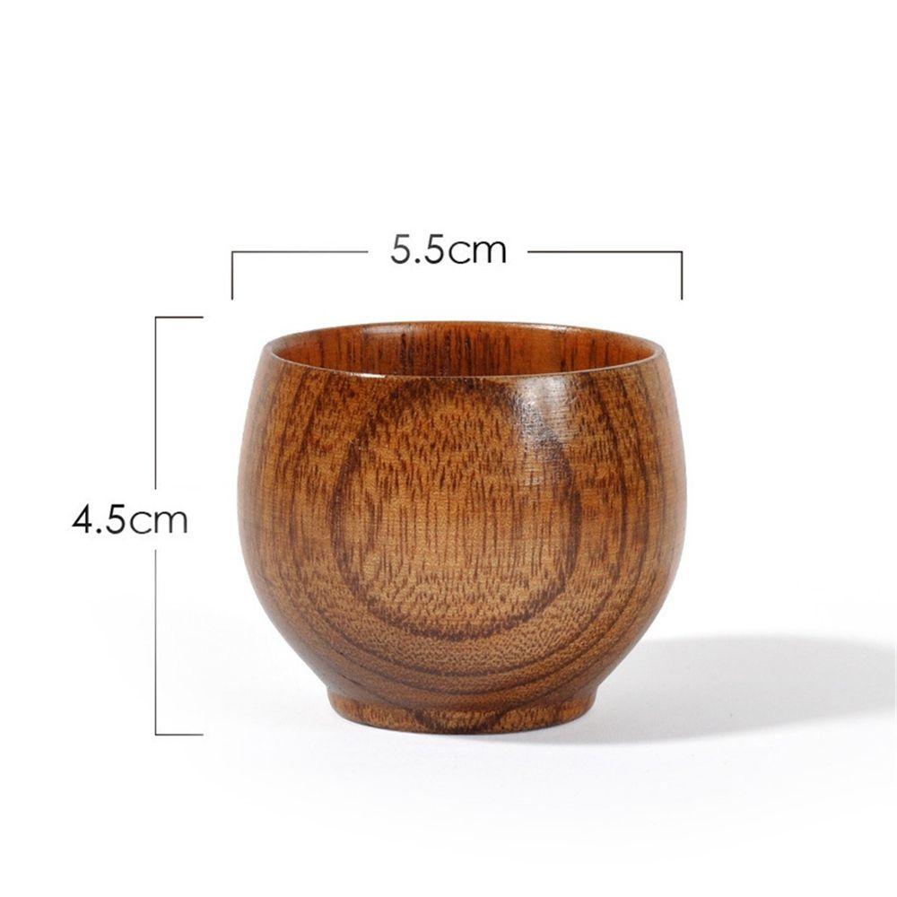 Handmade Bar Drinkware Jujube Wooden Japanese-style Drinking Cup Tea Cup Coffee Cup Wooden Cup