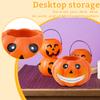 Resin Halloween Pumpkin Candy Bowl Decorative Figurine for Party Favors and Home Decor