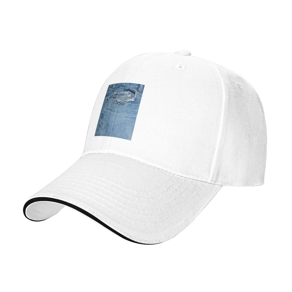 Photograph of Old Jeans ONLY  Not Real Cap Casual Baseball Caps Adjustable Hat Hip Hop Summer Unisex Baseball Hats Customizable