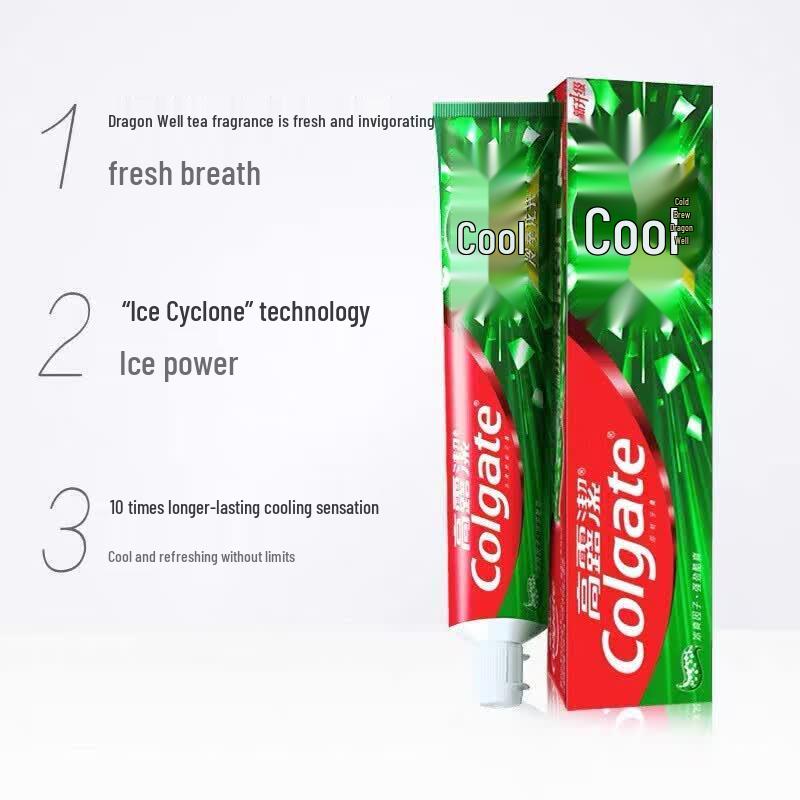 Colgate Icy Triple Mint & Longjing Tea Toothpaste (2 x 180g)