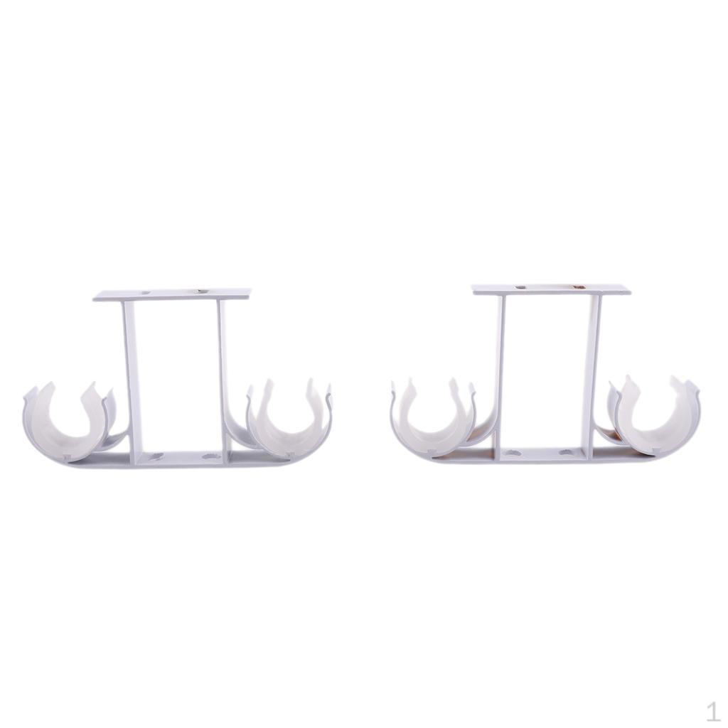 2 Vorhangstangen-Stützhalterungen Vorhangstangen-Montagehalterungen