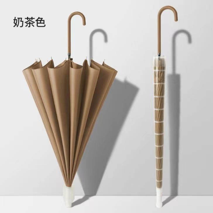 New 16 bone small fresh simple fashion creative curved handle automatic umbrella umbrella waterproof cover