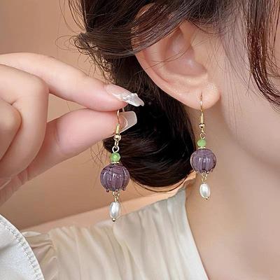 2024 Elegant Retro-Style Women's Earrings - Unique High-End Chinese Design