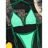 New Wrinkled Crinkled Splicing Bikini Female Swimsuit Women Swimwear Two-pieces Bikini Set Padded Bather Bathing Suit Swim