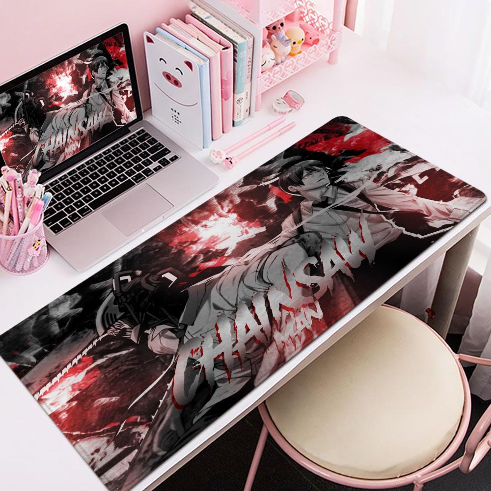 Chainsaw Man Mouse Pad xCM Nonslip Gaming Mousepad Gamer ESports Mouse Mat Game Mechanical Keyboard XXL Desk Mat