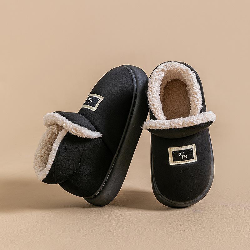 Winter Household Old Cotton Shoe Bag Heel Velvet Indoor Warm Thick-soled Snow Boots Winter Warm Feet Home