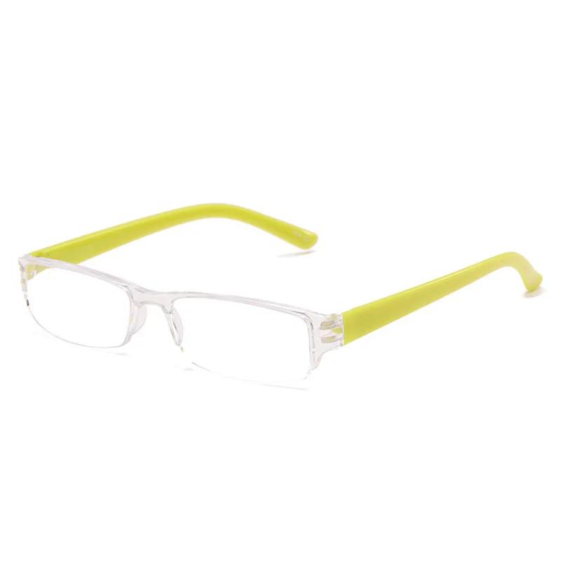 Unisex Ultralight Transparent Silver Resin Lens Plastic Colorful Frame Mirror Eyewear Reading Glasses Presbyopic Glasses
