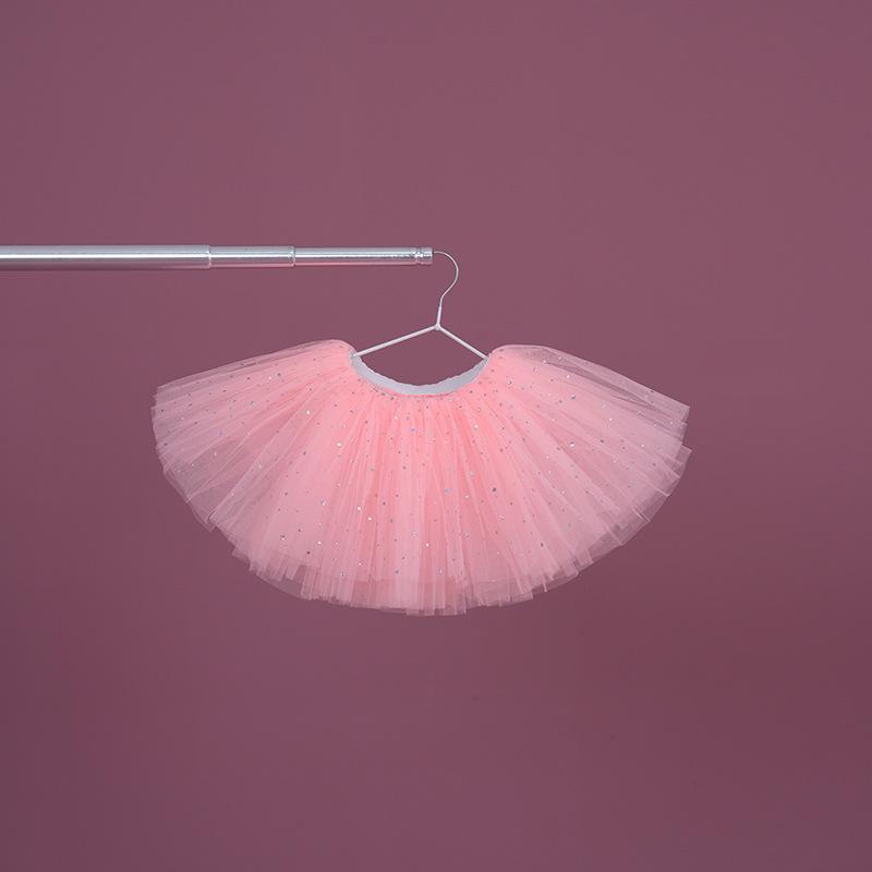 Girls' White Sequin Tutu Ballet Skirt for Dance