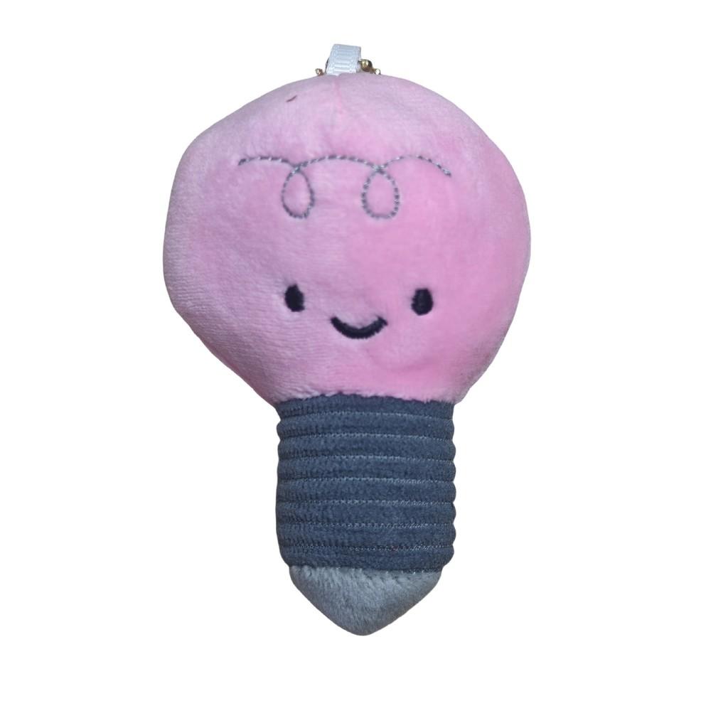 

Baseball Bulb Sword Keychain Plush Toy Cartoon Doll Bag Decoration Kids Gift Pink Bulb