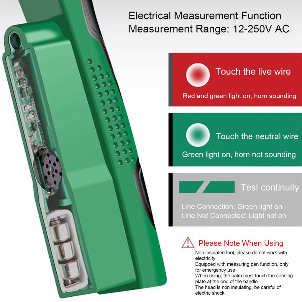 Electrical Pliers Multi Functional Wire Stripping Crimping Cutting Splitting Winding Pliers with Voltage Tester 12V-250V