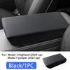 2026 for Tesla Juniper Model 3/Y Highland Rear Air Vent Cover Center Console Leather Armrest Box Anti-Scratch Car Accessories