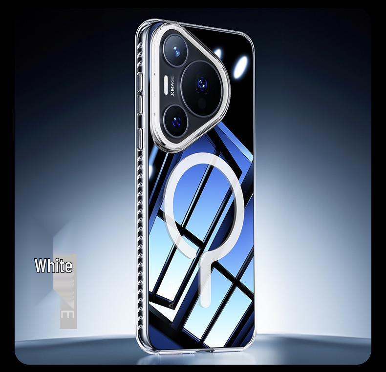 P80PRO Clear Phone Case: High Transparency, Yellowing-Resistant, Magnetic with Unique Question Mark Design. Huawei Pura 80 Pro