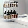 1pc Pull Out Cabinet Spice Rack Organiser, Pull Out Kitchen Spice Shelf Organiser, 2 Tier Cabinet Organiser, Under Sink Organiser