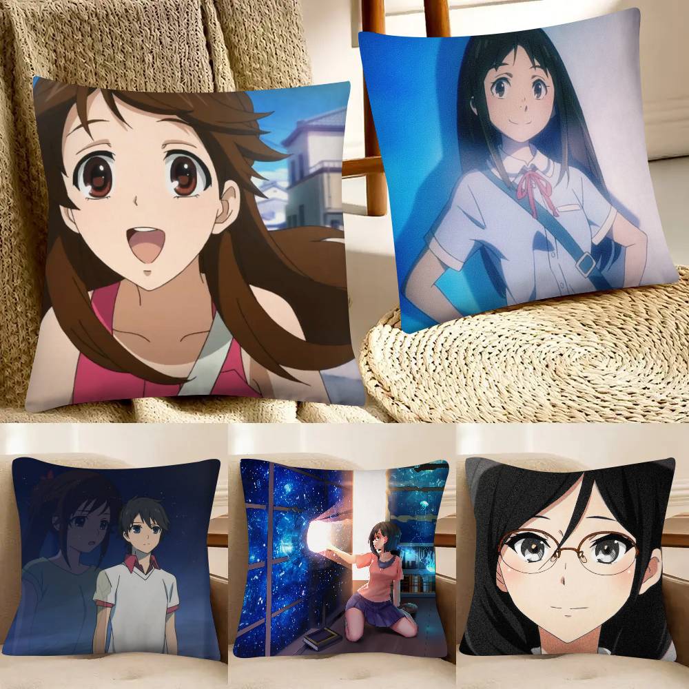 Anime Glasslip Pillow Case Fashion Square Pillowcase Bedroom Sofa Room Ins Decoration Leisure