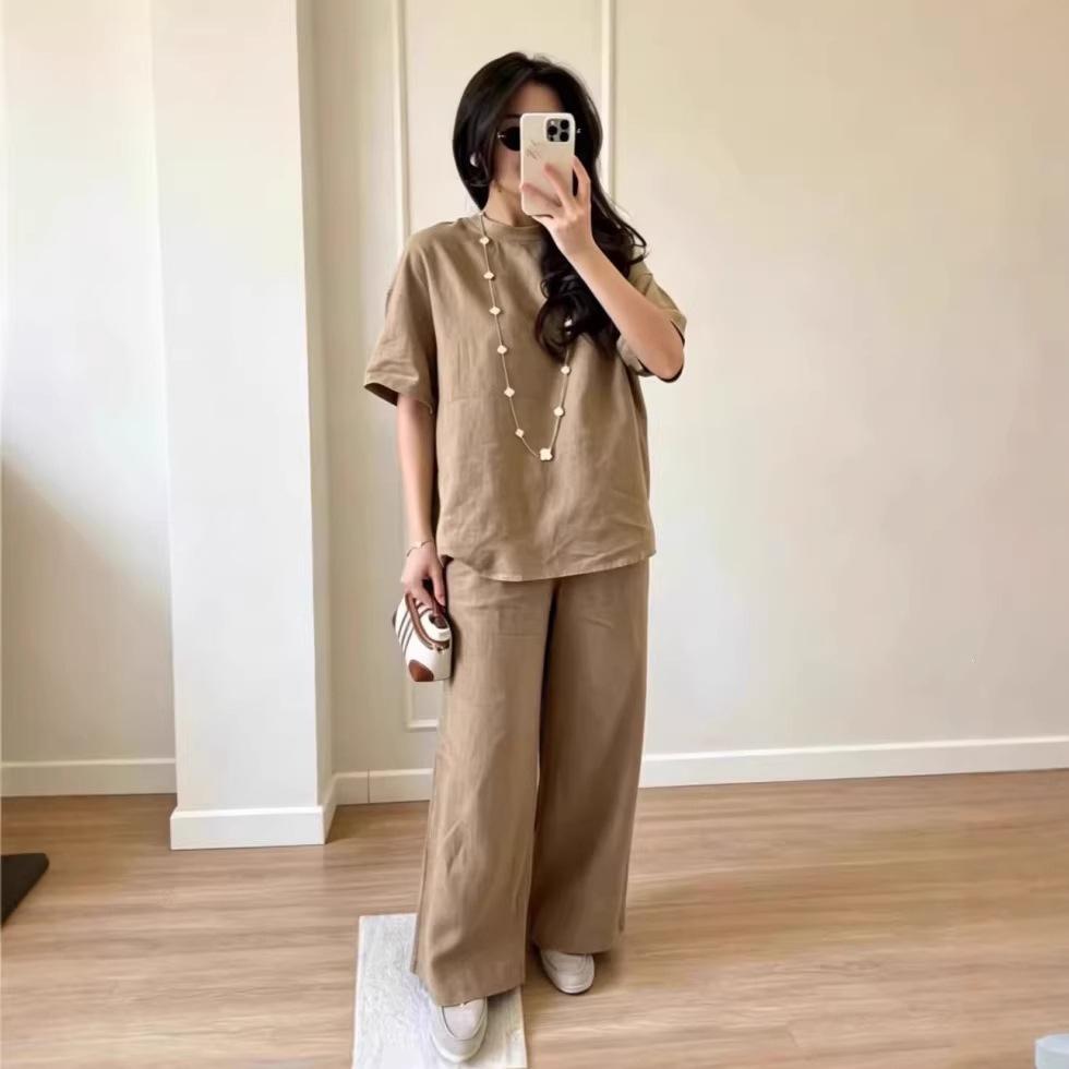 2026 summer new cross-border foreign trade Amazon independent station fashion loose shirt wide-leg trousers casual suit