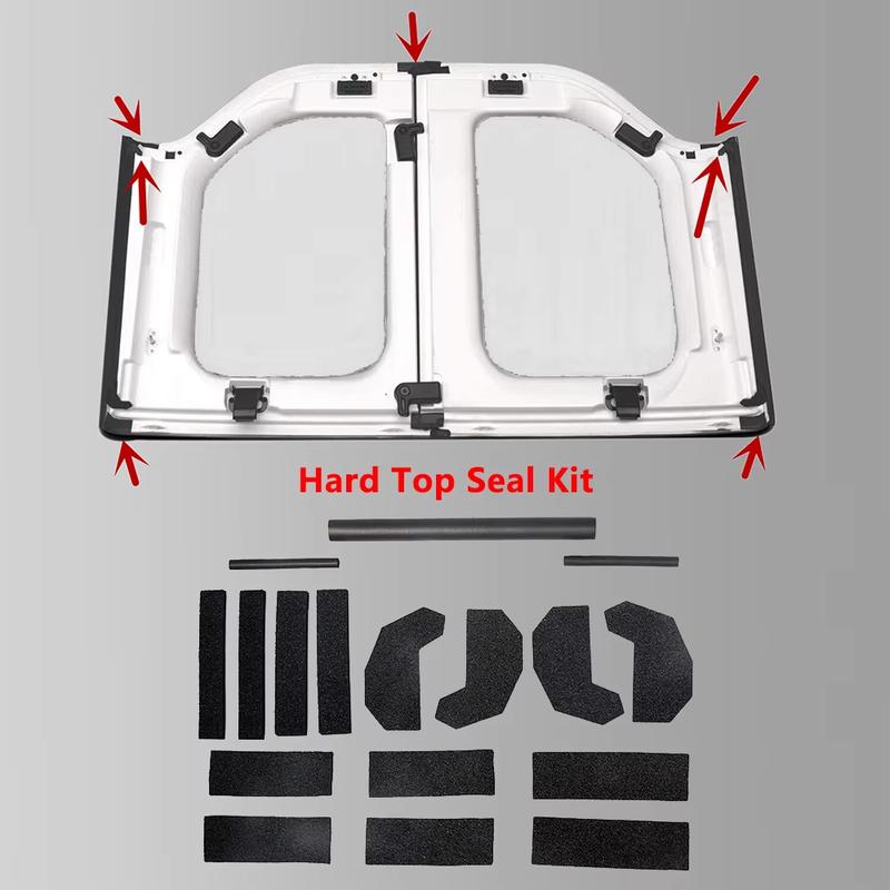 Hard Top Water Leak Seal Kit Water Rain Diverter Gutter Extension for Jeep Wrangler JK 2007-2018 Leak Fix Parts Car Accessories