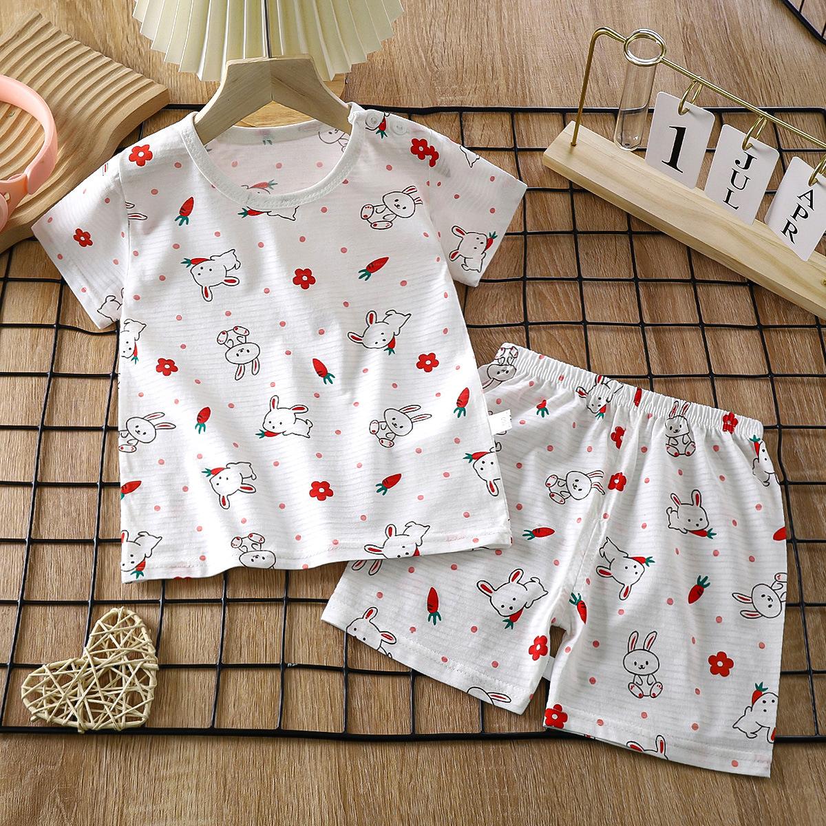 

Летний детский комплект с короткими рукавами, хлопковые шорты для мальчиков и девочек для детей 120