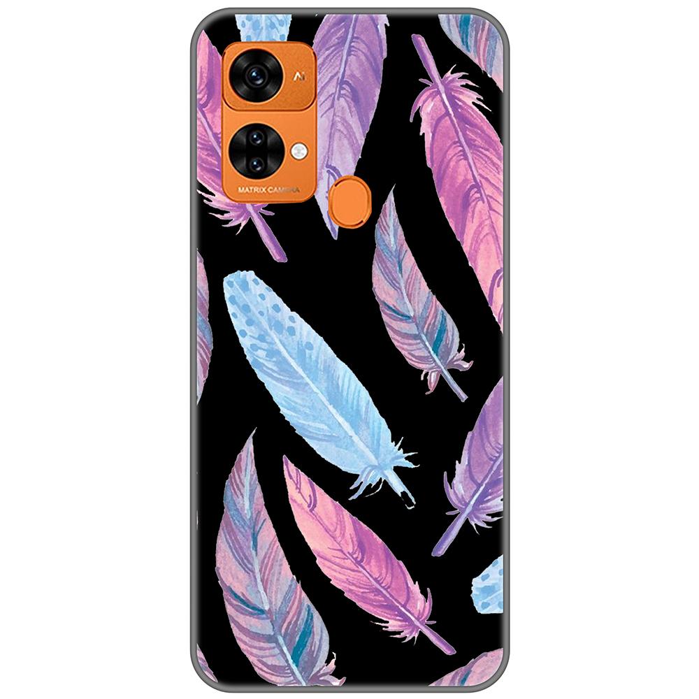 for Oukitel C33 Black Case 6.8inch Soft Tpu Cute Cartoon Back Cover on OukitelC33 Full protection bumper Anti-fall shockproof