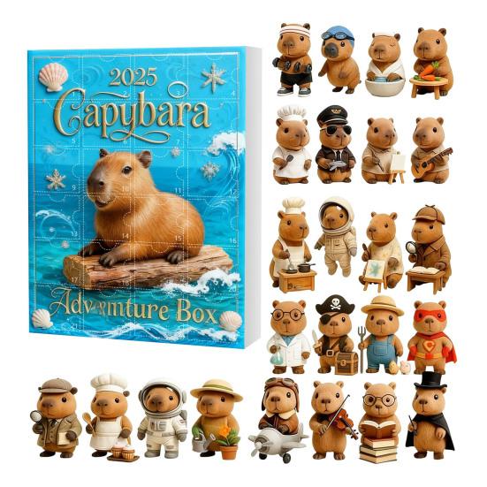 

Юшенг Різдвяний Підвіс Мультяшна Капібара Форма Прикраса 24 Дні Різдвяний Календар Зворотного Відліку Святковий Декор A