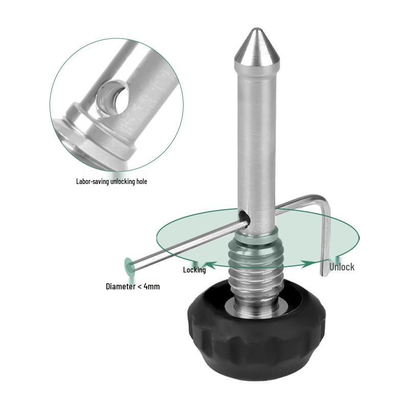 Interchangeable Tripod Spike & Anti-Slip Silicone Foot Pad
