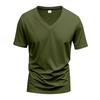 American Style Summer Quick Dry Mens V Neck Short Sleeve T Shirt