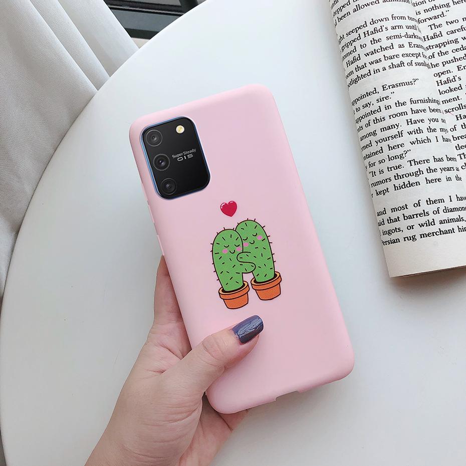 For Samsung Galaxy S10 Lite Case On Samsung Note 10 Lite S 10 Lite Cover Simple Solid Matte Soft Silicone Back Cover Phone Cases