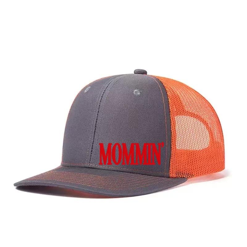 Mommin Printed Adjustable Baseball Cap Snapback Dad Hat Breathable Trucker Mesh Hat Golf Fishing Outdoor Sun Cap