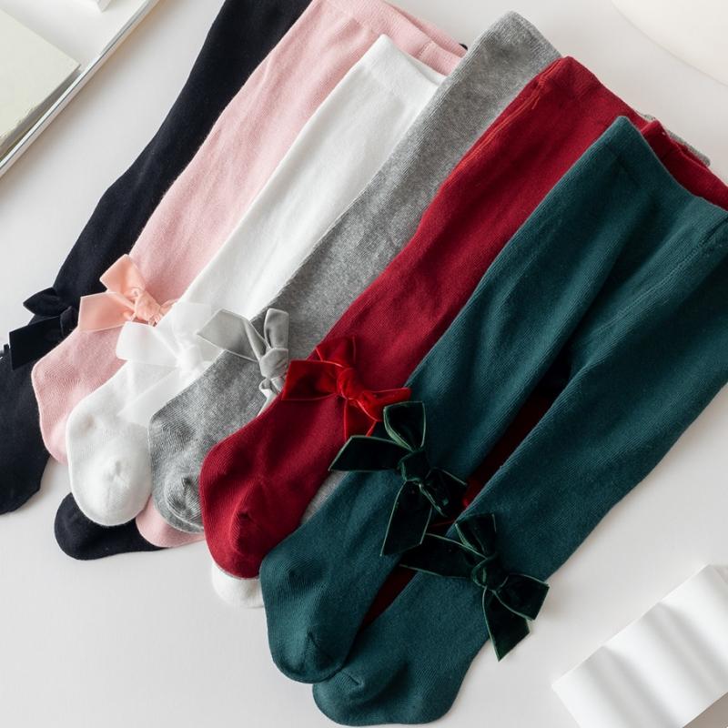 Girls Stocking Spring Autumn Tight For Toddler Baby Infant Tights Babies Pantyhose Bows For Baby Girl Legging Tights