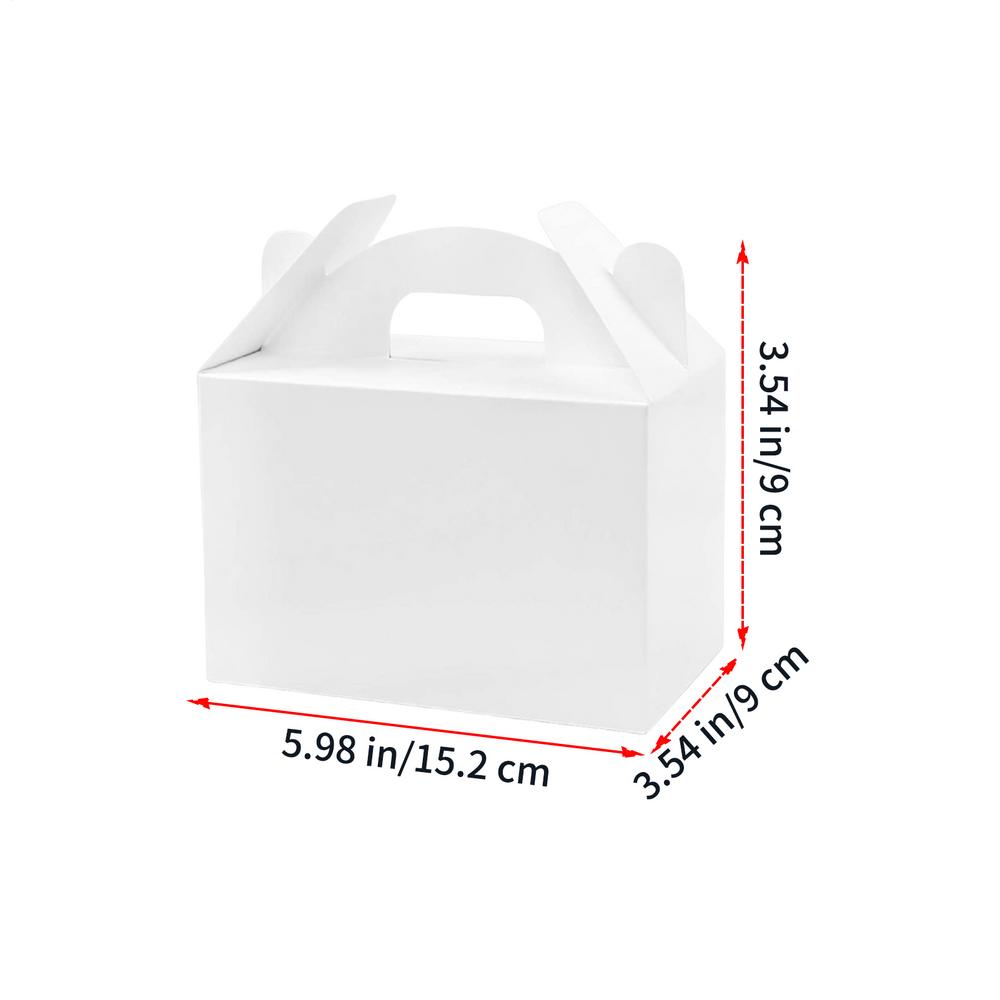 12PCS White Brown Cardboard Gift Box DIY Candy Container Paper Folding Goodie Boxes For Weddings Craft Lovers Birthday