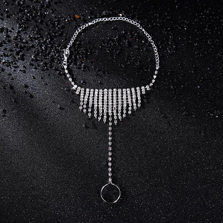 

Весільні стрази листя пляжні прикраси: Європейський та американський браслет на щиколотку з кільцем для пальця ноги