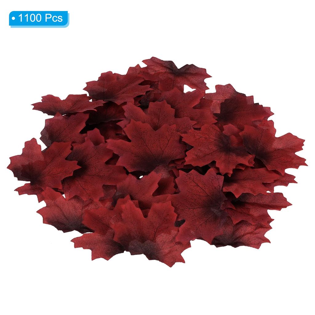 Artificial Leaves, 400/1100 Pcs Fall Maple Autumn Fake Leaf for Wedding Party Thanksgiving Halloween Decoration, Gold