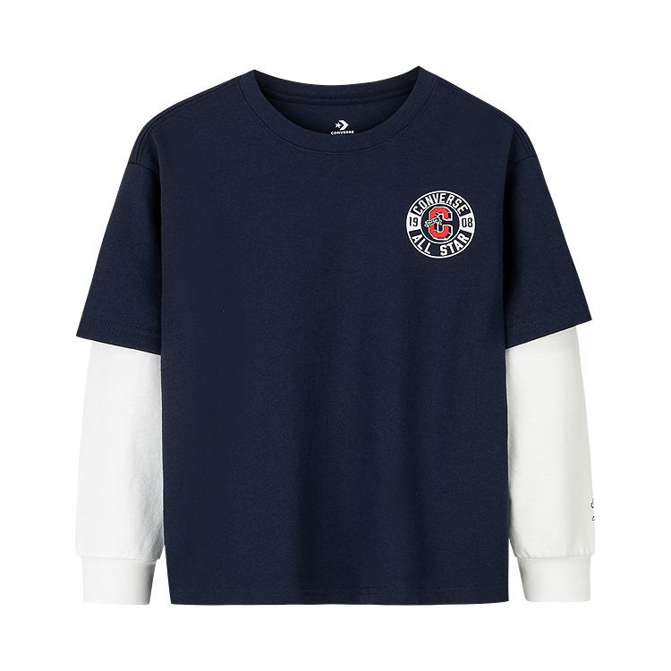 Converse All Star T Shirt Navy Teenagers CV2512417GS-001 L