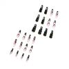 Black and white star and moon long ballet wear nail art finished fake nail removable nail piece Press on nail