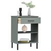 VidaXL Console Cabinet with Metal Legs Grey Solid Pine Wood OSLO 351001