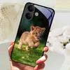 Hartowane Szklane Etui Na Telefon VIVO V60 Lite V60Lite Pokrowiec Fajne Malowany Wilk Lew Odporne Na Wstrząsy Etui Na Vivo V 60 Lite Obudowa Funda