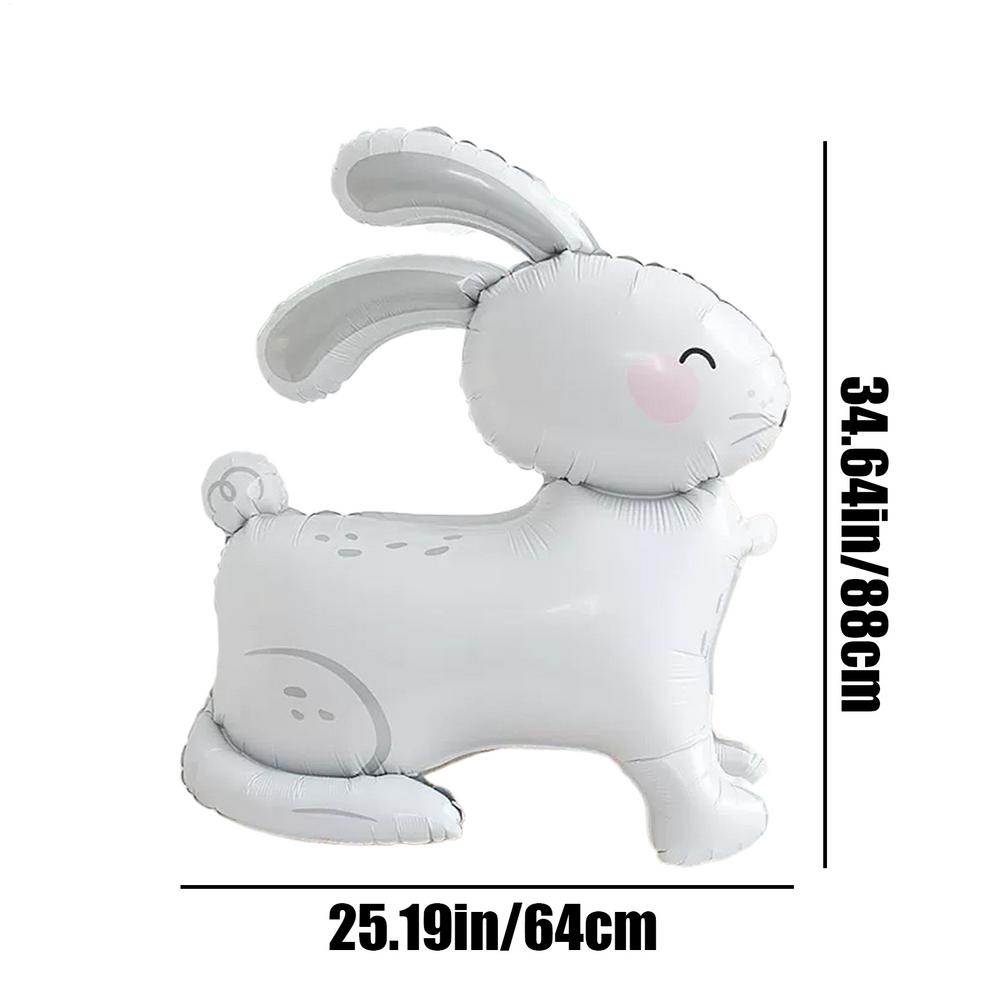 Bunny Foil Balloon Bunny Shaped Foil Balloon Cute Unique Animal Bunnies Rabbit Decoration For Baby Shower Birthday