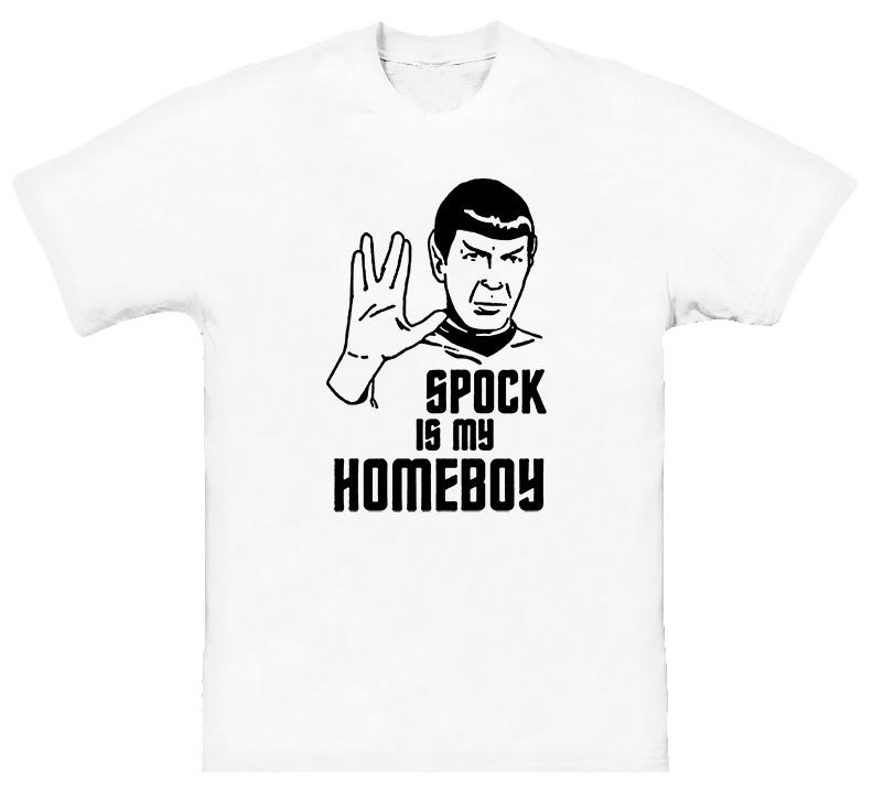 Spock Is My Homeboy Sci Fi Funny Joke NEW White T Shirt XXL